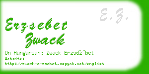 erzsebet zwack business card